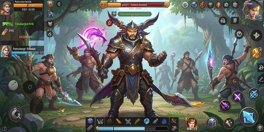 Tampilan antarmuka RPG yang menarik dan mudah digunakan.