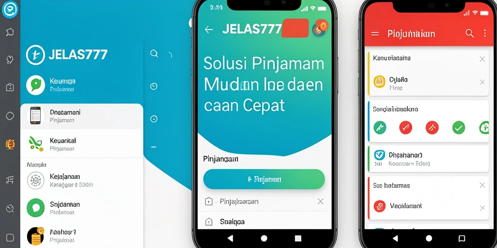 Tampilan antarmuka JELAS777 yang sederhana untuk pengajuan pinjaman.