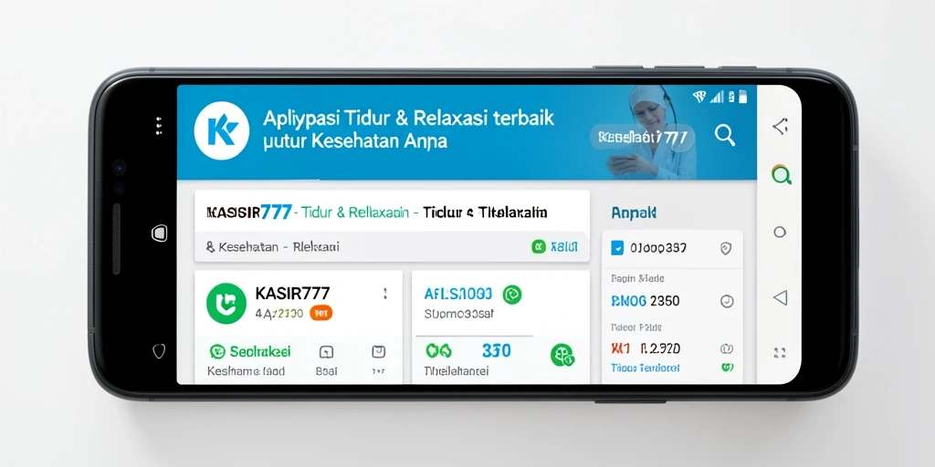 Antarmuka KASIR777 yang sederhana dan menenangkan untuk Tidur & Relaksasi.