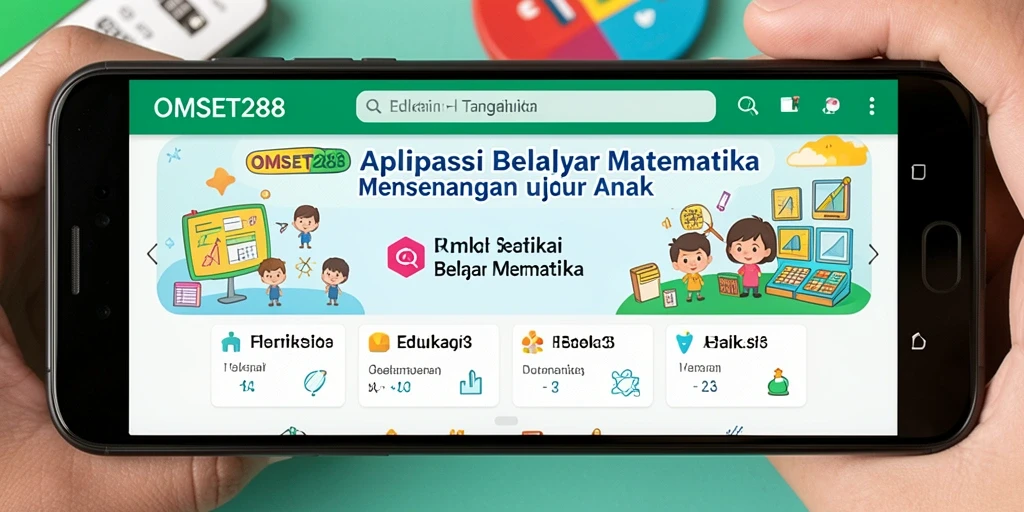 Tampilan antarmuka interaktif aplikasi Belajar Matematika.