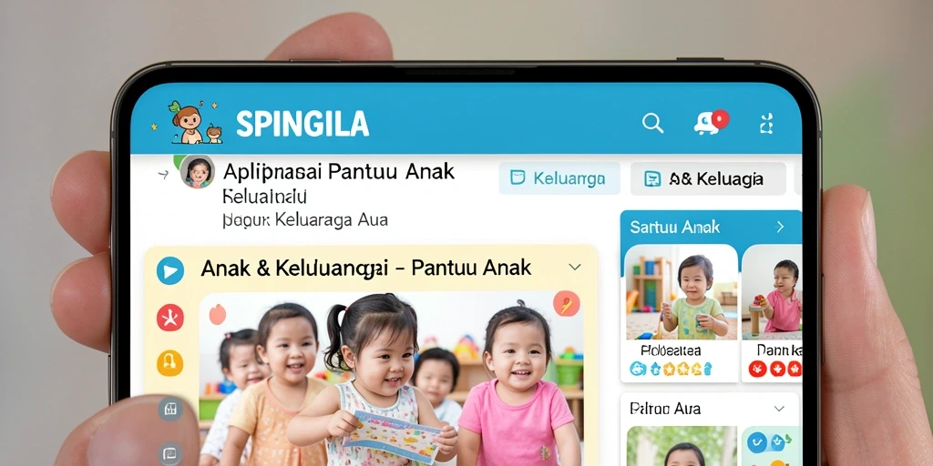 Tampilan antarmuka SPINGILA yang user-friendly untuk memantau anak.